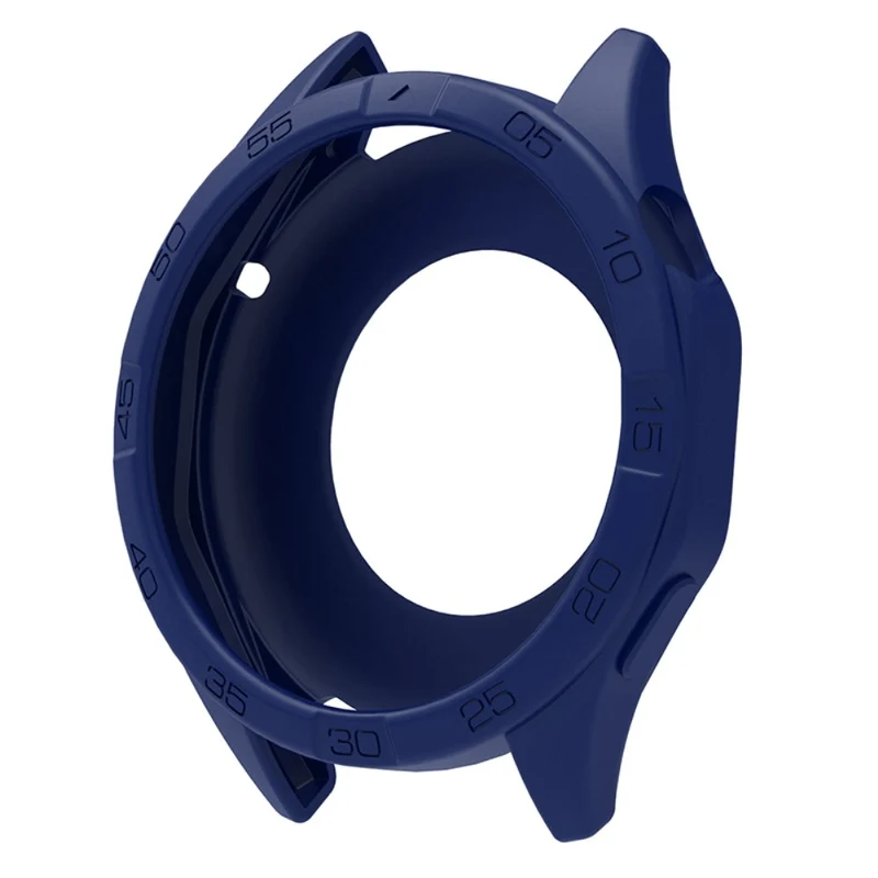Huawei Watch GT 4 46mm Protective Case Silicone Cover with Dial Plate - Navy Blue