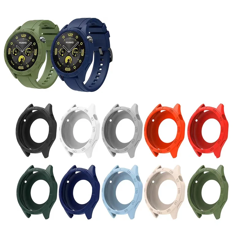 Huawei Watch GT 4 46mm Protective Case Silicone Cover with Dial Plate - Navy Blue