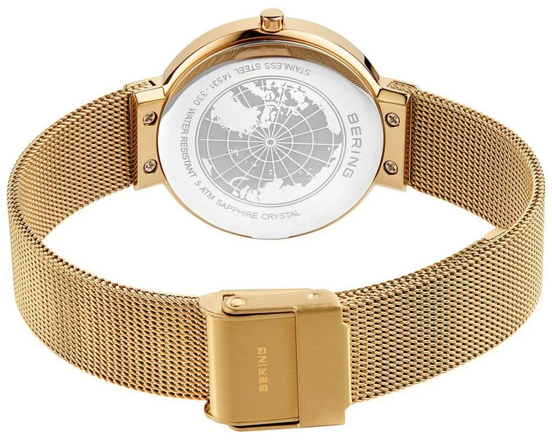 Bering Classic 14531-330 Damenuhr • Kratzfestes Saphirglas • Feines Milanaise-Armband