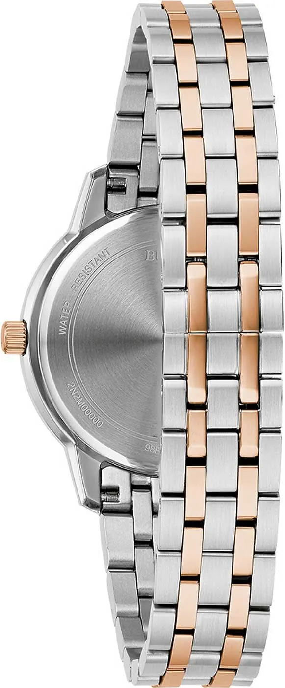 Bulova Sutton 98P213 Damenuhr • Diamant-Besatz • Perlmutt-Zifferblatt