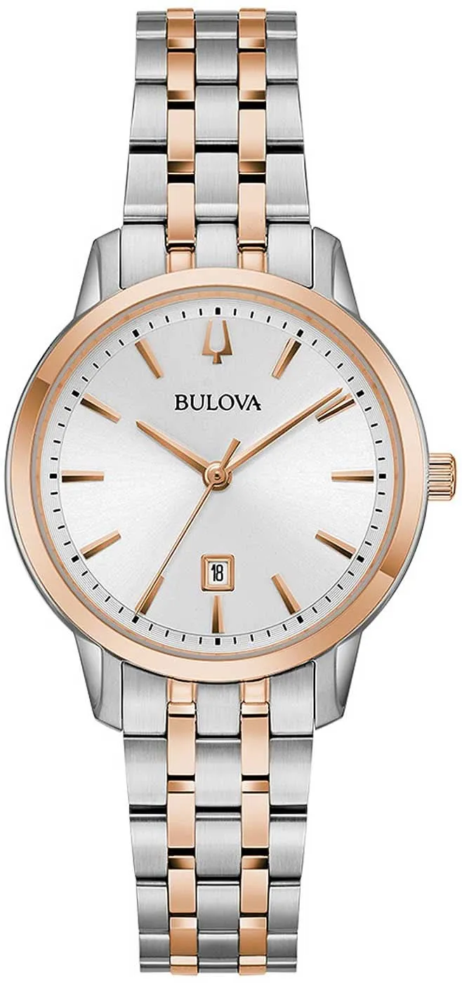Bulova Classic Sutton 98M137 Damenuhr • Diamant-Zifferblatt • Bicolor