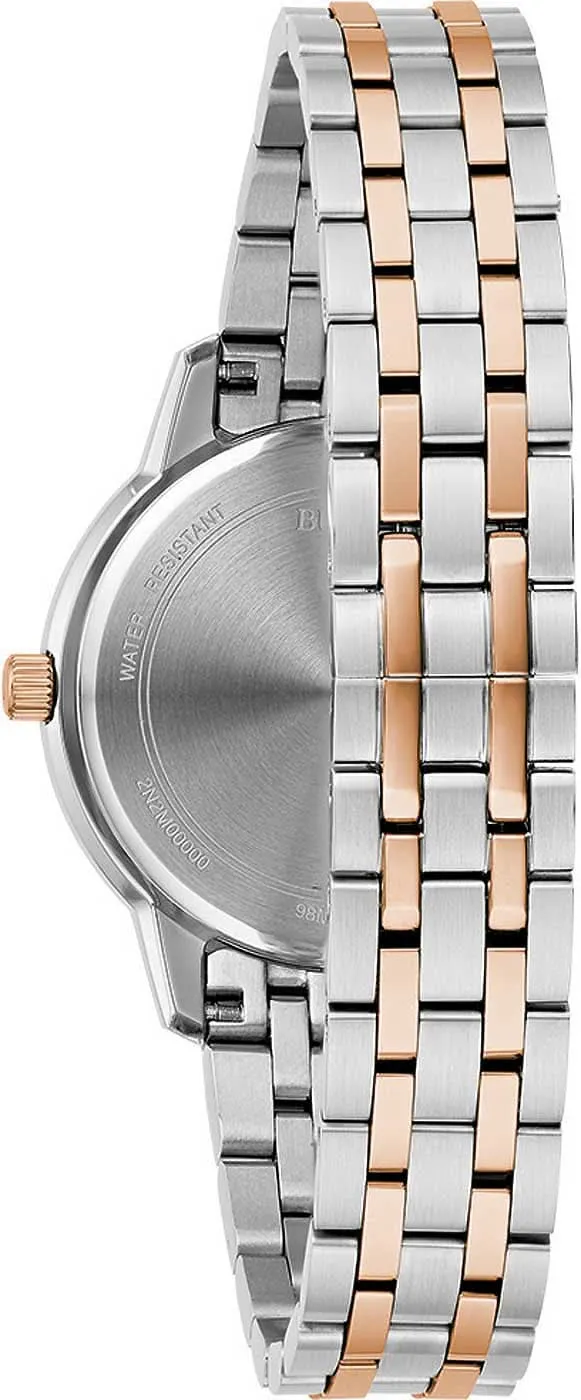 Bulova Classic Sutton 98M137 Damenuhr • Diamant-Zifferblatt • Bicolor