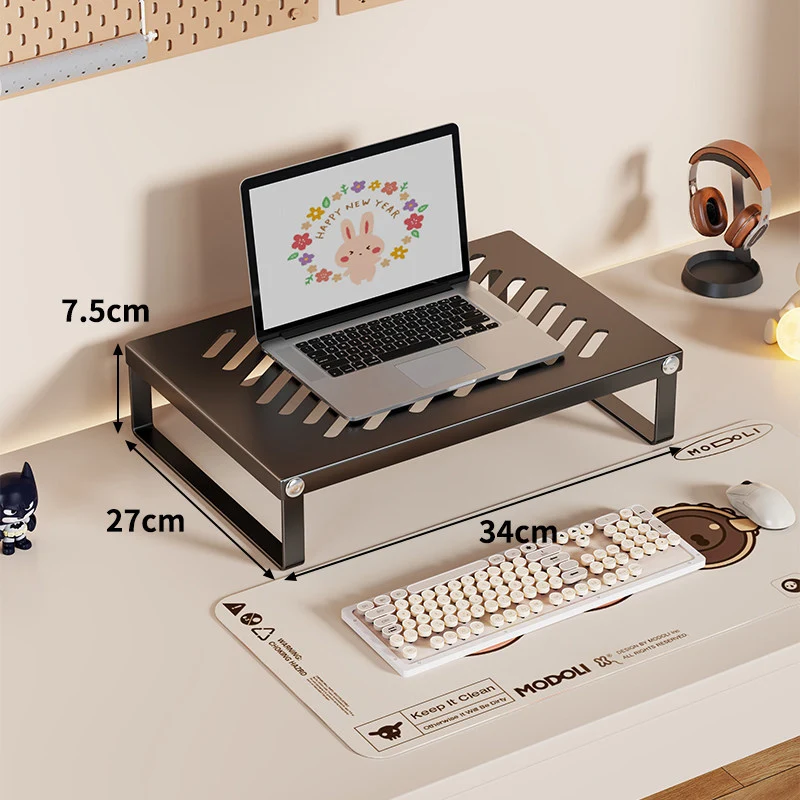 Ergonomischer belüfteter Metall-Laptop-Ständer mit Untertisch-Speicher