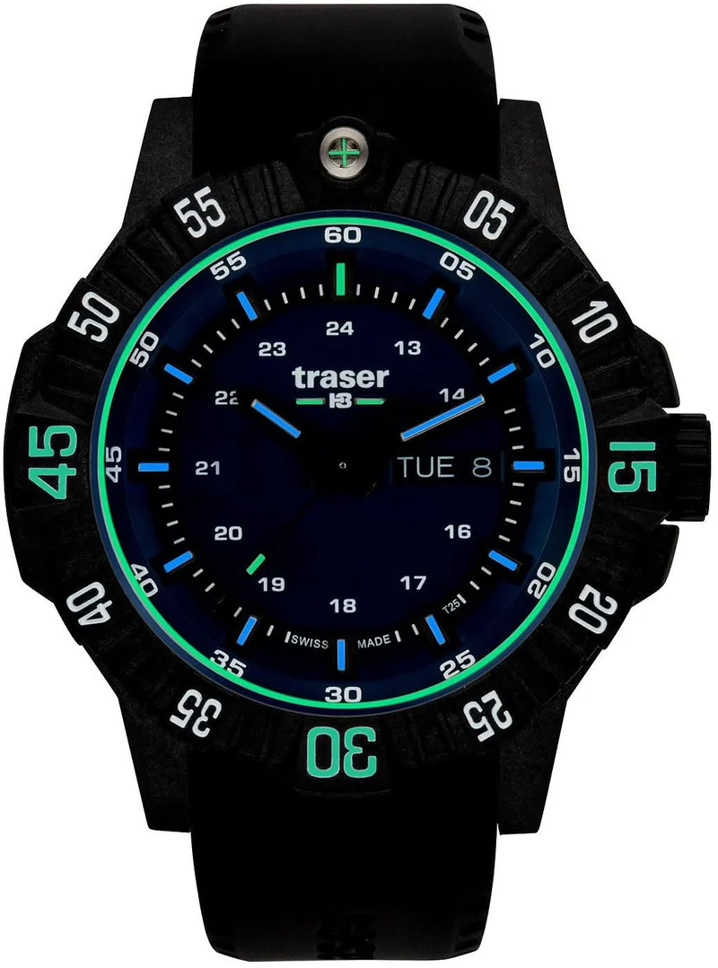 Traser P99 Q Tactical Blue 110725 Herrenuhr • H3-Tritium Leuchttechnologie • Swiss Made