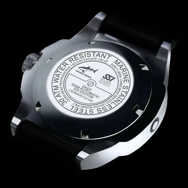 Chris Benz DEEP 300M Automatic CB-300A-SSI-MB Herrenuhr • 300m Wasserdicht • Saphirglas