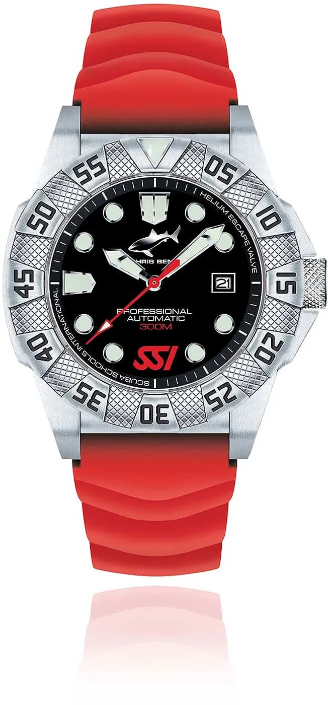 Chris Benz Deep 300M CB-300A-SSI-KBR Herrenuhr • 300m wasserdicht • Saphirglas