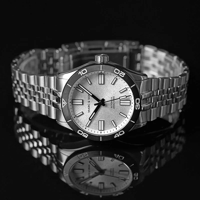Marc and Sons Elegance MSD-048-4S Herrenuhr • Schweizer Automatikwerk • Super-LumiNova BGW9