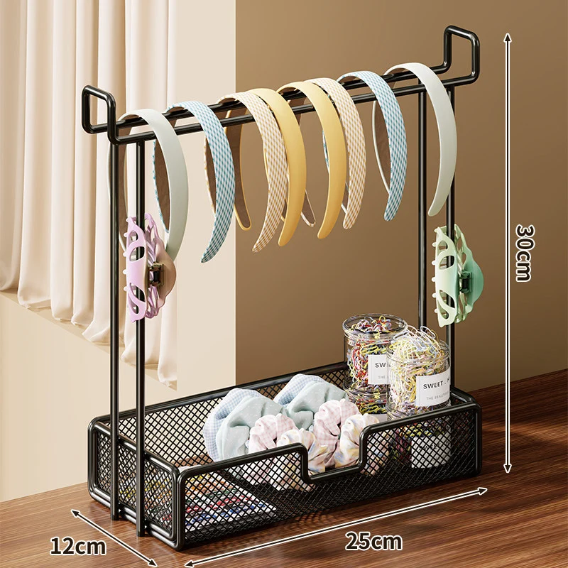 Haarband und Haarschmuck Organizer Ständer mit Mesh-Aufbewahrungsschale