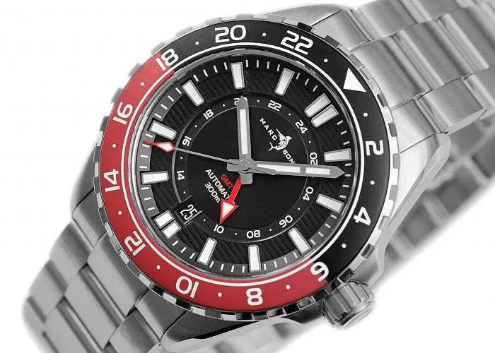 Marc and Sons GMT II MSG-008-04 Herrenuhr • Schweizer GMT-Werk • 30 ATM