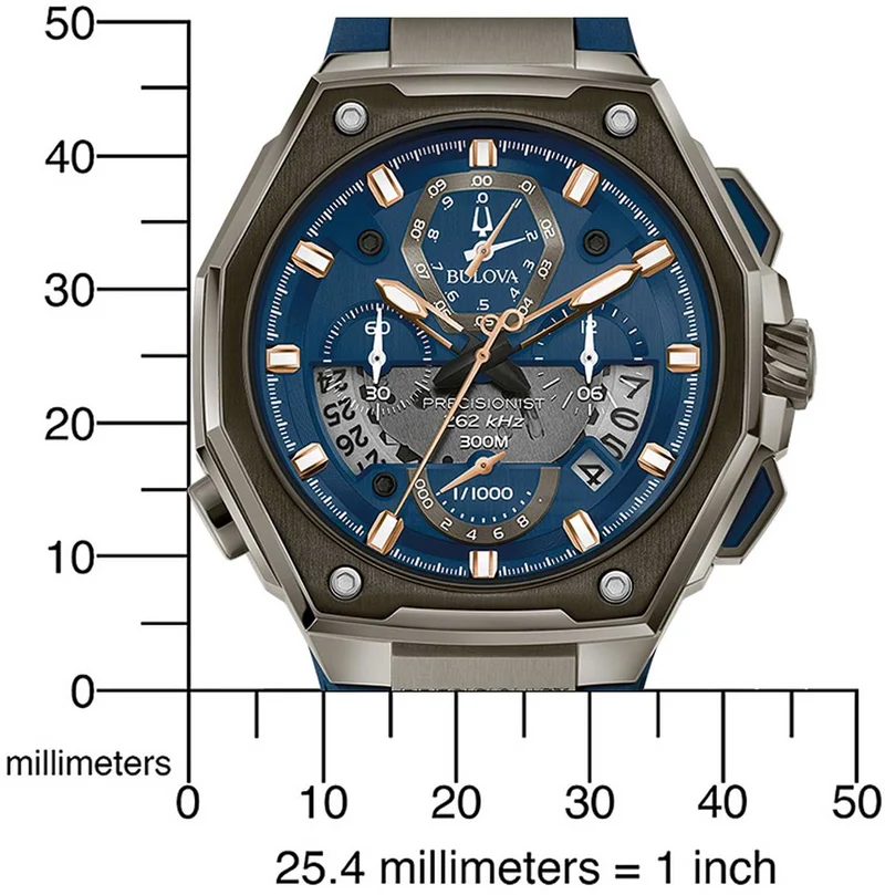 Bulova Precisionist 98B357 Herrenuhr • 262 kHz Quarz • 300m Wasserdicht