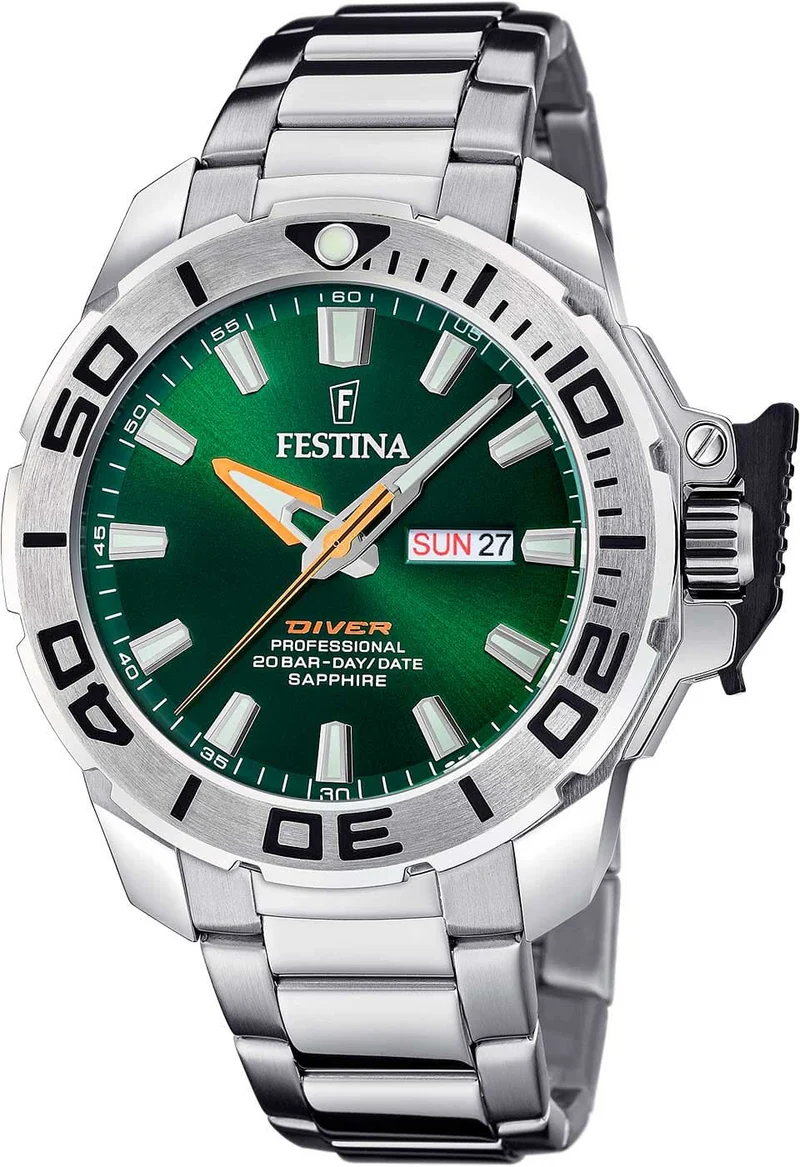 Festina Diver F20665/2 Herrenuhr • 20 ATM Wasserdicht • Saphirglas