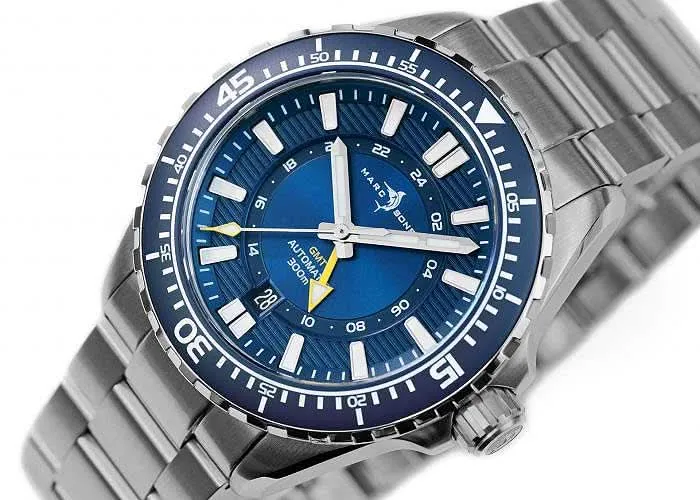 Marc & Sons GMT II MSG-008-11 Herrenuhr • Sellita SW330-2 • 30 ATM