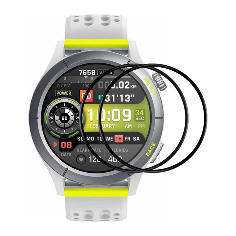ENKAY HAT PRINCE 2Pcs Huami Amazfit Cheetah / Cheetah Pro Screen Protector Full Cover 3D Curved Soft Bump Resistant Edge and Film
