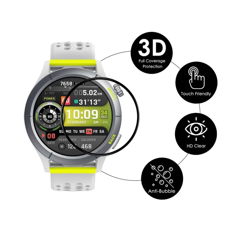 ENKAY HAT PRINCE 2Pcs Huami Amazfit Cheetah / Cheetah Pro Screen Protector Full Cover 3D Curved Soft Bump Resistant Edge and Film