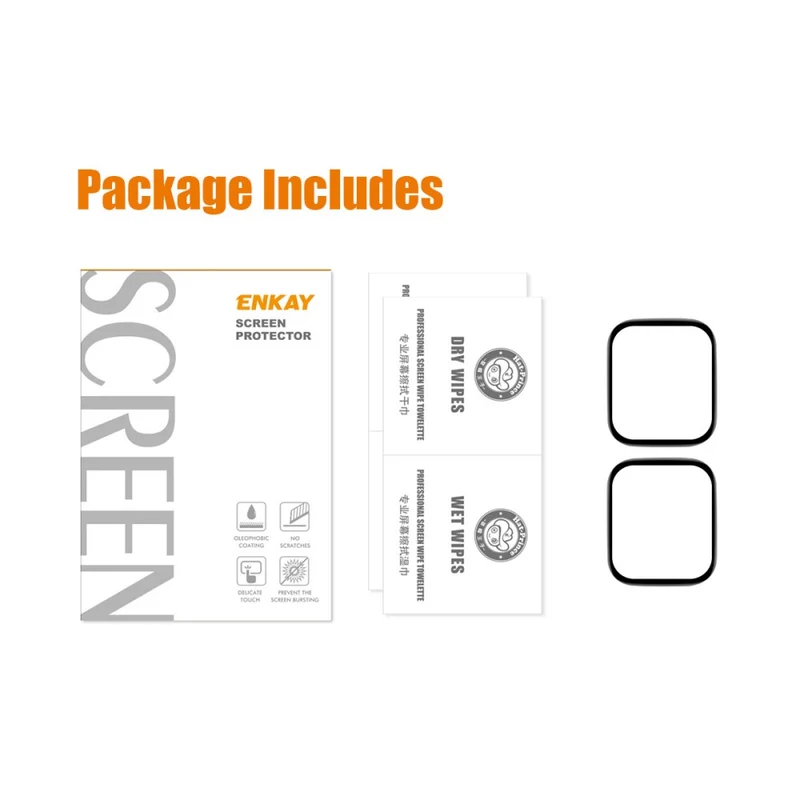 ENKAY HAT PRINCE 2Pcs Huami Amazfit Bip 5 / Bip 5 Pro Screen Protector Full Cover 3D Curved Soft Bump Resistant Edge and Scratchproof Film