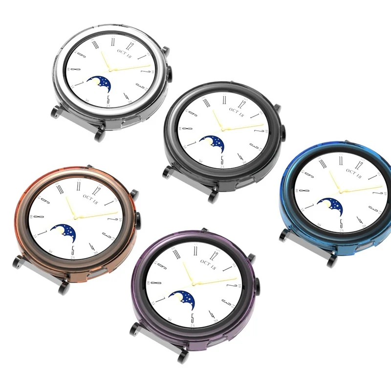 Huawei Watch GT 4 41mm Watch Case Hollow Out Flexible Protective Frame - Transparent Orange