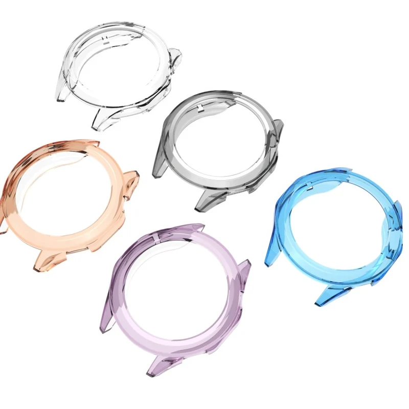 Huawei Watch GT 4 46mm Protective Frame Flexible Hollow Out Anti-drop Watch Case - Transparent Orange