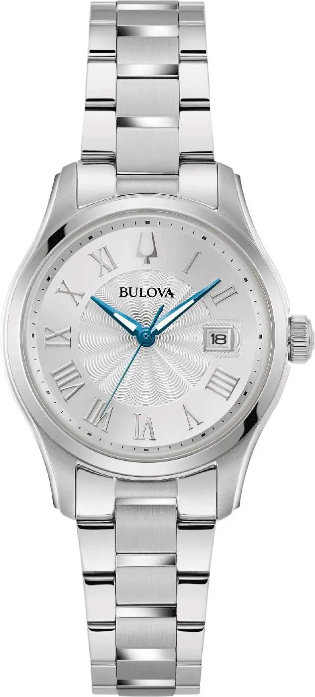 Bulova Classic 96M162 Damenuhr • Clous de Paris • Domed Glass