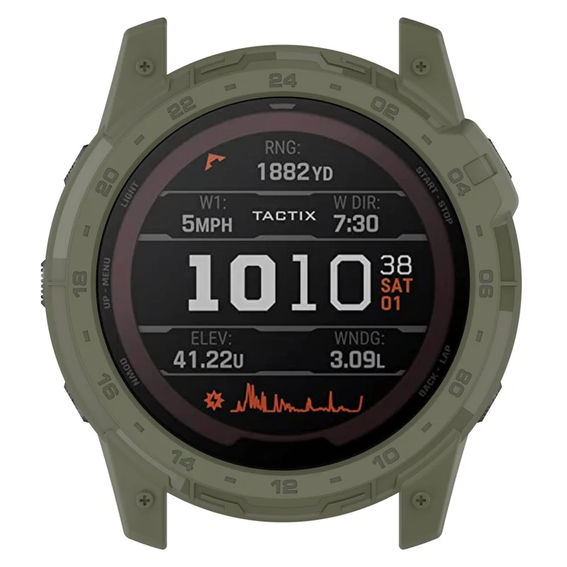 Garmin Tactix 7 AMOLED Flexible Bumper Case Protective Watch Cover Frame with Dial Plate