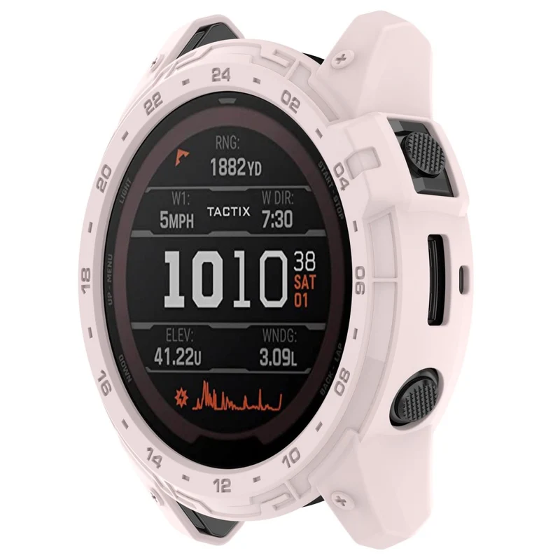 Garmin Tactix 7 AMOLED Flexible Bumper Case Protective Watch Cover Frame with Dial Plate