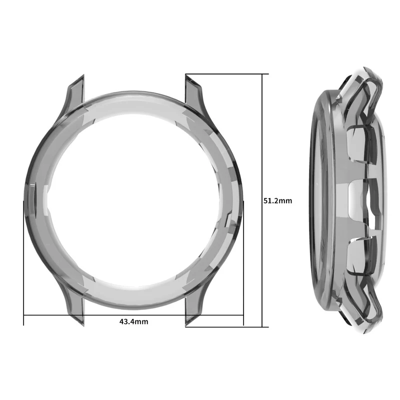 Garmin Venu 3S Half-Wrapped Case Hollow Flexible Shockproof Watch Cover - Transparent Black