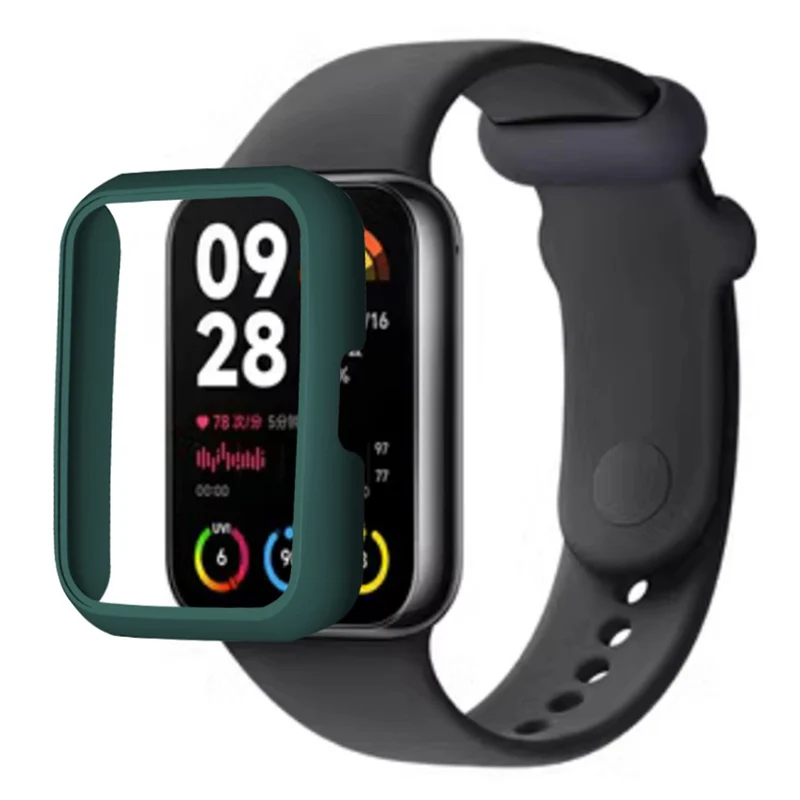 Xiaomi Smart Band 8 Pro Watch Case Hard Bump Resistant Frame Hollowed Cover - Midnight Green