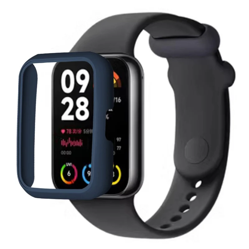 Xiaomi Smart Band 8 Pro Watch Case Hard Bump Resistant Frame Hollowed Cover - Midnight Green