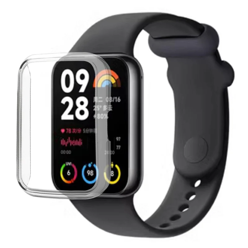 Xiaomi Smart Band 8 Pro Watch Case Hard Bump Resistant Frame Hollowed Cover - Midnight Green