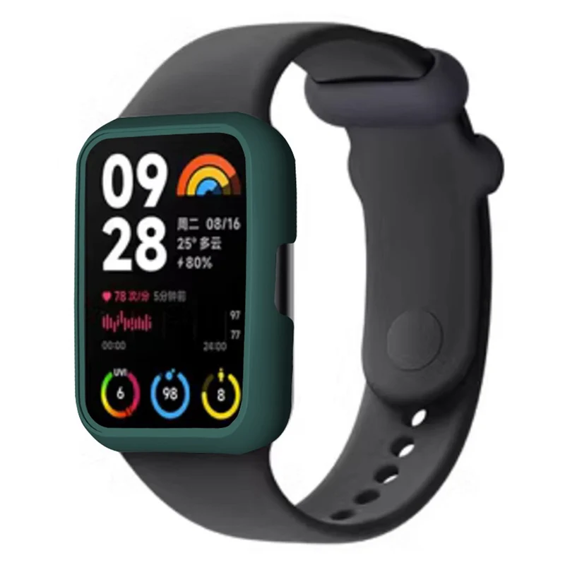 Xiaomi Smart Band 8 Pro Watch Case Hard Bump Resistant Frame Hollowed Cover - Midnight Green
