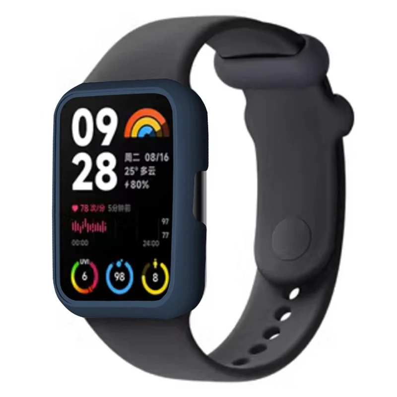 Xiaomi Smart Band 8 Pro Watch Case Hard Bump Resistant Frame Hollowed Cover - Midnight Green