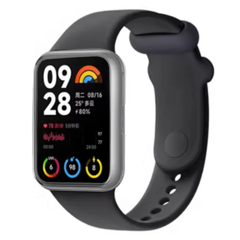 Xiaomi Smart Band 8 Pro Watch Case Hard Bump Resistant Frame Hollowed Cover - Midnight Green