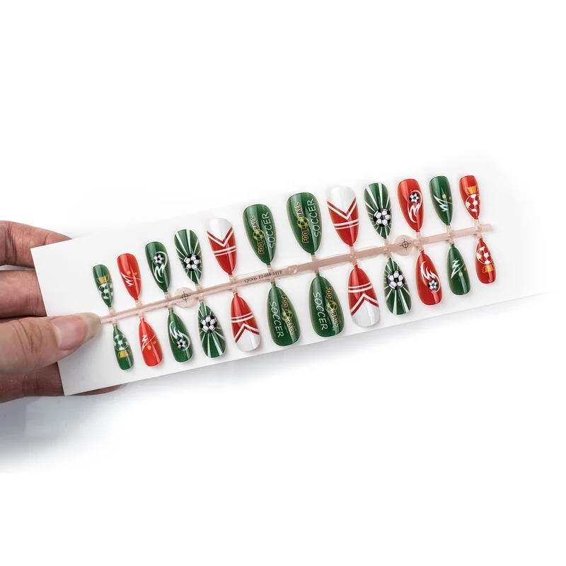 Fußball-Themen Press-On Nagelkunst Set