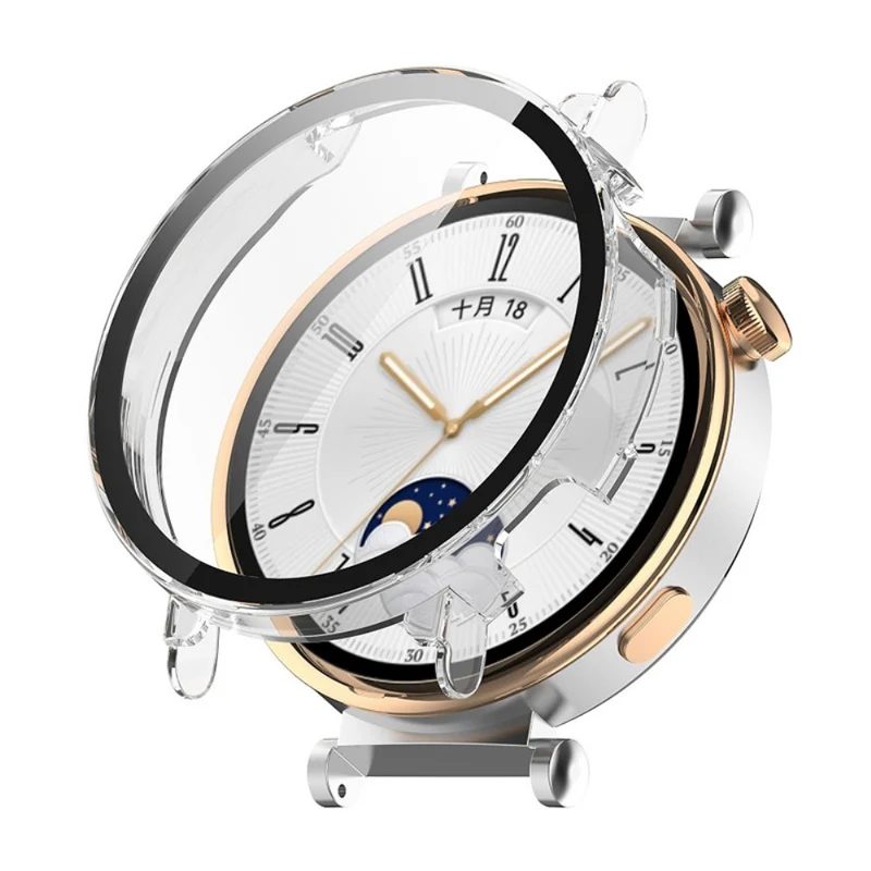 ENKAY Hat Prince Huawei Watch GT 4 41mm Case All-Round Bump Resistant Watch Cover with Clear Screen Protector