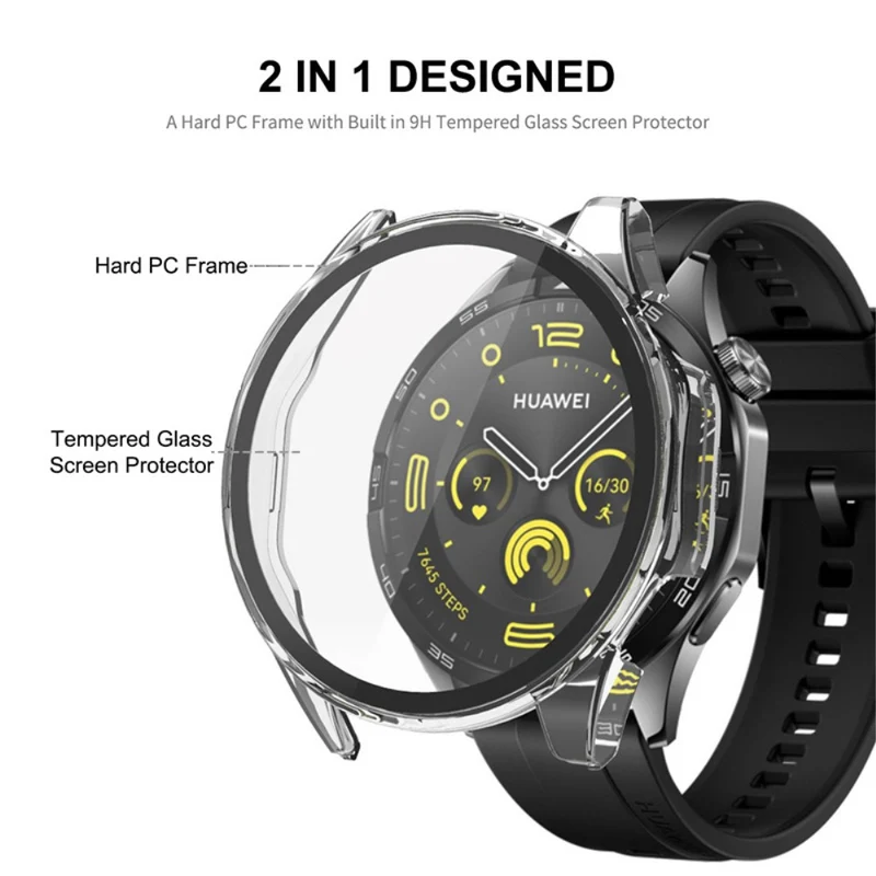 ENKAY Hat Prince Huawei Watch GT 4 41mm Case All-Round Bump Resistant Watch Cover with Clear Screen Protector