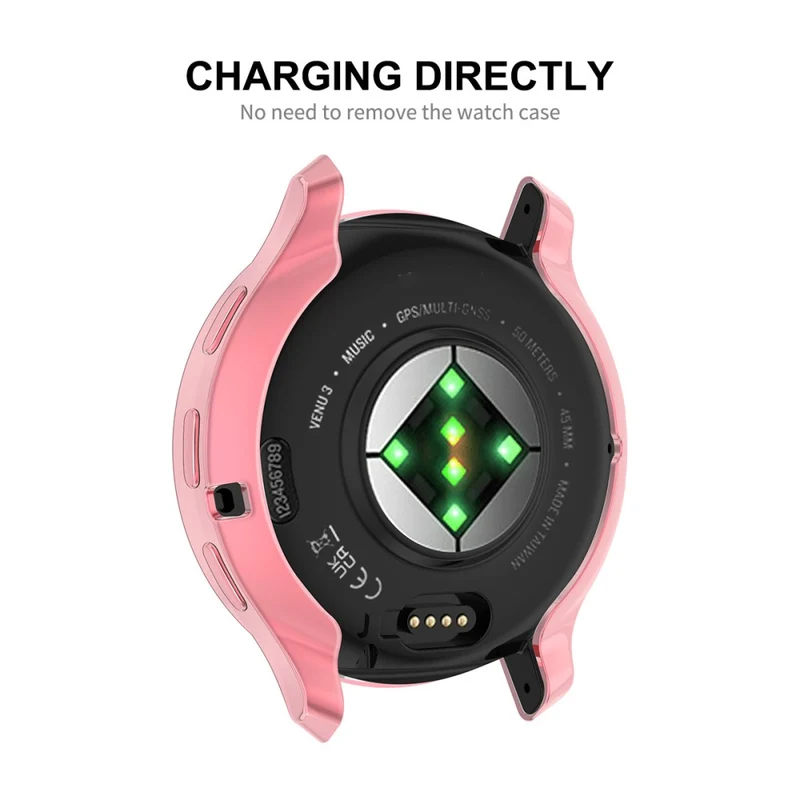 ENKAY HAT PRINCE Garmin Venu 3 Electroplating Full Cover Watch Case Flexible Frame with Screen Film