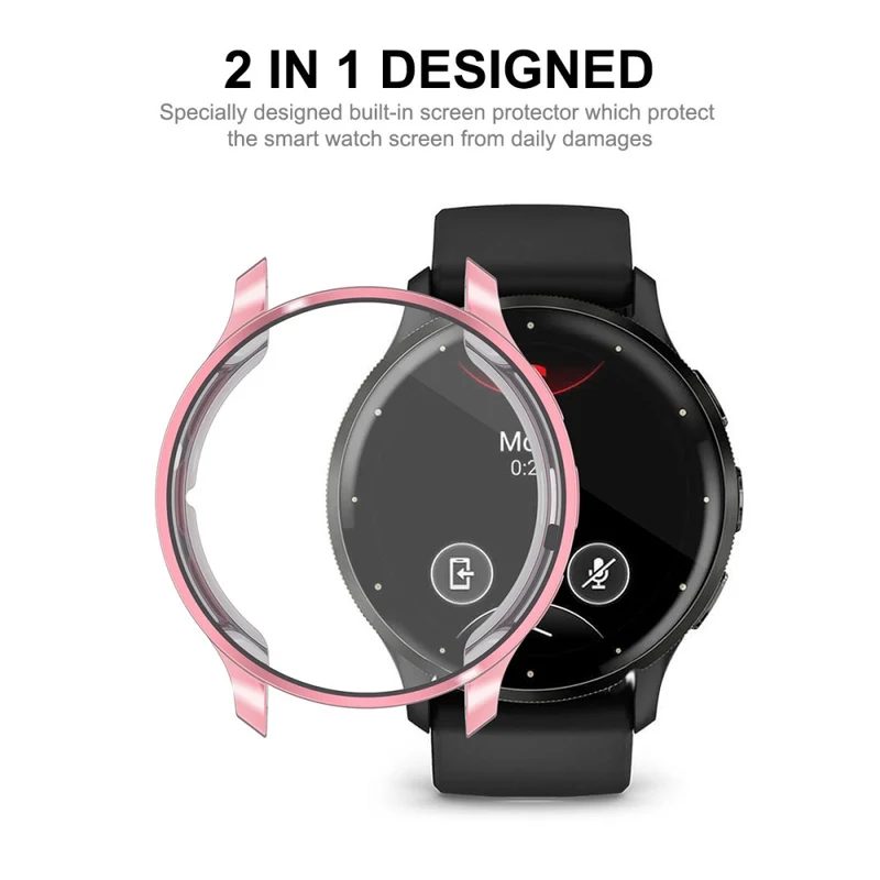 ENKAY HAT PRINCE Garmin Venu 3 Electroplating Full Cover Watch Case Flexible Frame with Screen Film