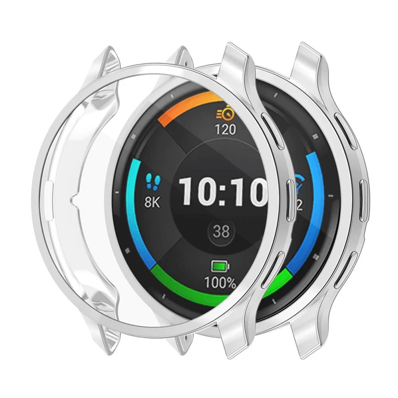 ENKAY HAT PRINCE Garmin Venu 3S Full Cover Watch Case Electroplating Flexible Frame with Screen Film