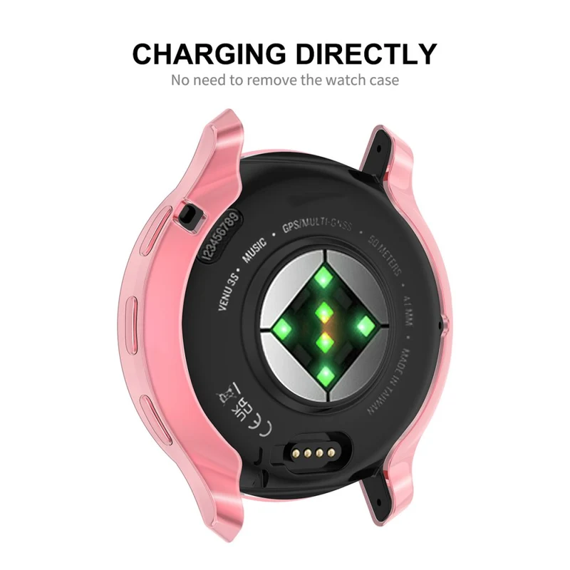 ENKAY HAT PRINCE Garmin Venu 3S Full Cover Watch Case Electroplating Flexible Frame with Screen Film