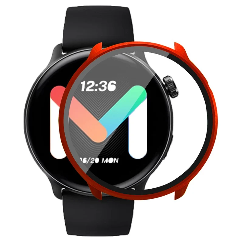 Mibro Lite 2 Hard Bump Resistant Bumper Case with Tempered Glass Screen Film Watch Case Cover