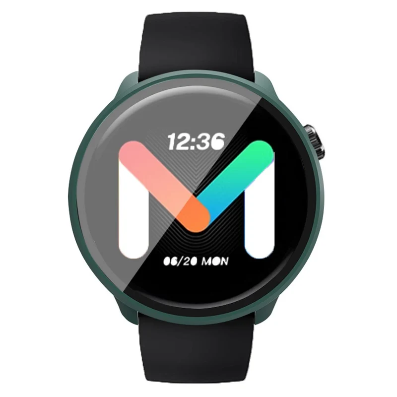 Mibro Lite 2 Hard Bump Resistant Bumper Case with Tempered Glass Screen Film Watch Case Cover