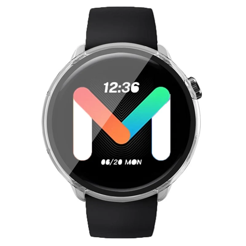 Mibro Lite 2 Hard Bump Resistant Bumper Case with Tempered Glass Screen Film Watch Case Cover