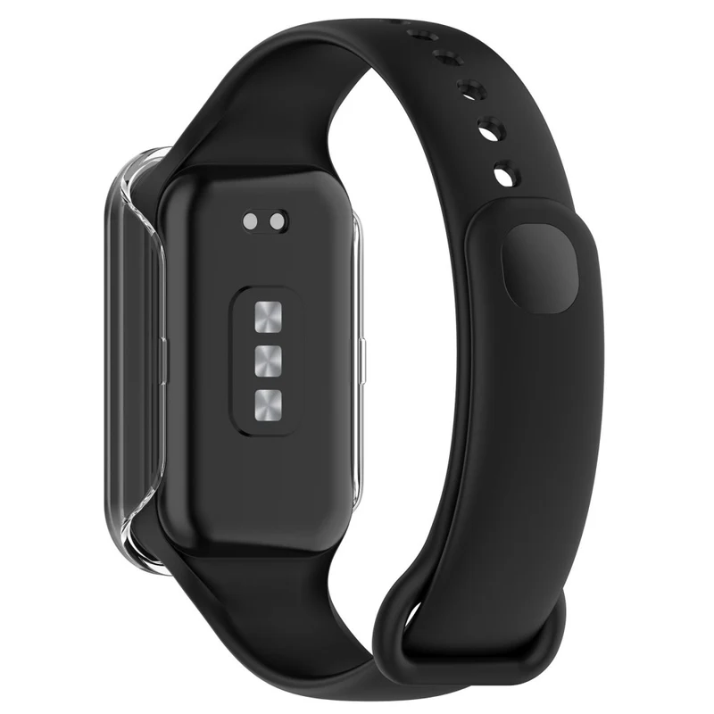 Xiaomi Smart Band 8 Active / Redmi Smart Band 2 Watch Case Bump Resistant Frame with Tempered Glass Screen Film
