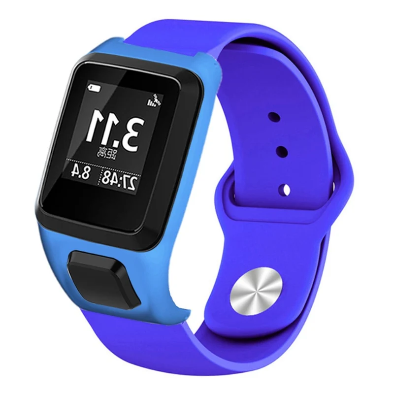 TomTom Runner 3 / Adventurer Sport Bands Silicone Watch Strap with Case - Sapphire