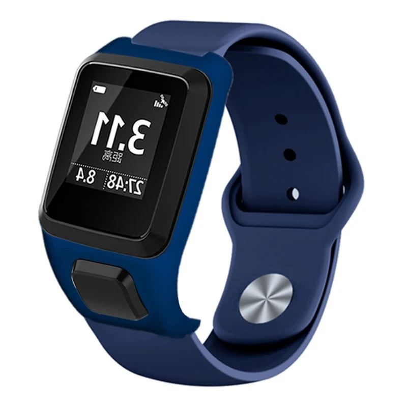 TomTom Runner 3 / Adventurer Sport Bands Silicone Watch Strap with Case - Sapphire