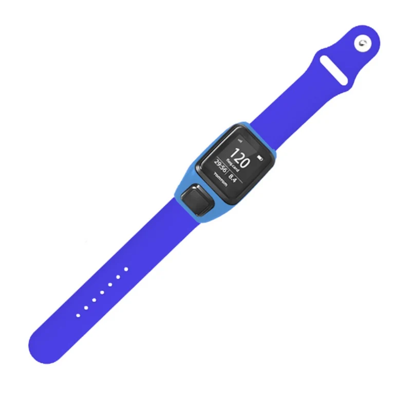 TomTom Runner 3 / Adventurer Sport Bands Silicone Watch Strap with Case - Sapphire
