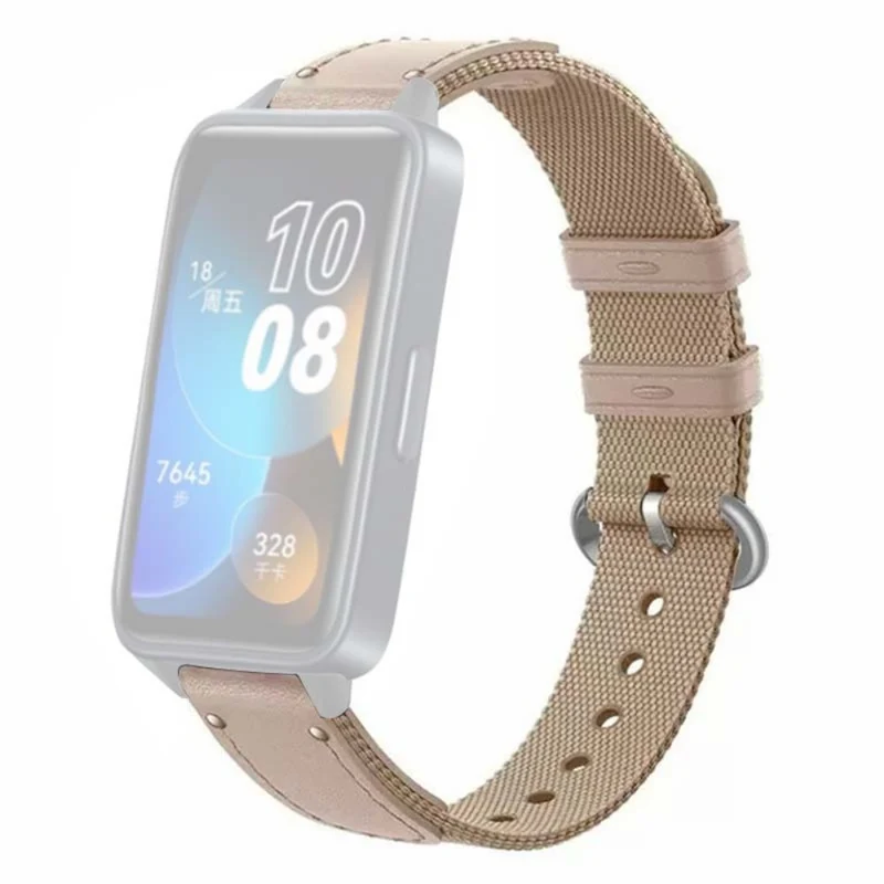 Huawei Band 8 Replacement Watch Band Quick Release Canvas Watch Strap with Alloy Buckle