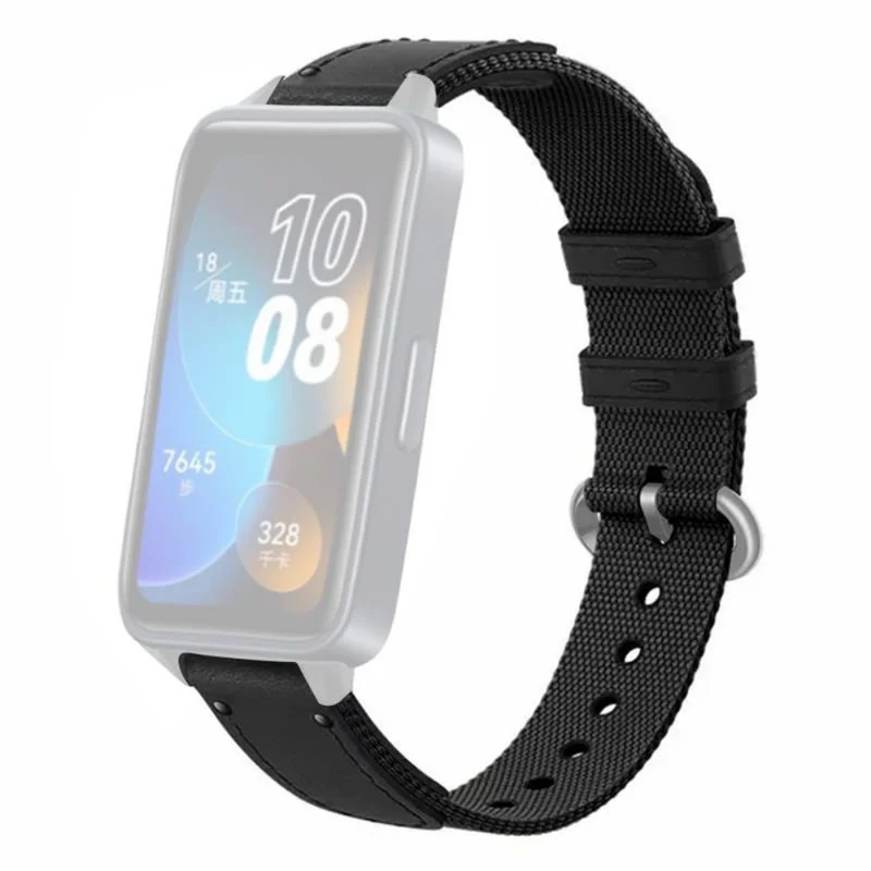 Huawei Band 8 Replacement Watch Band Quick Release Canvas Watch Strap with Alloy Buckle