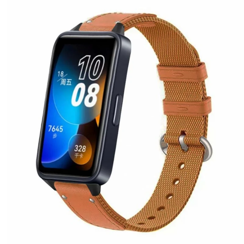 Huawei Band 8 Replacement Watch Band Quick Release Canvas Watch Strap with Alloy Buckle