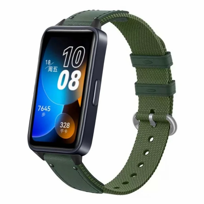 Huawei Band 8 Replacement Watch Band Quick Release Canvas Watch Strap with Alloy Buckle