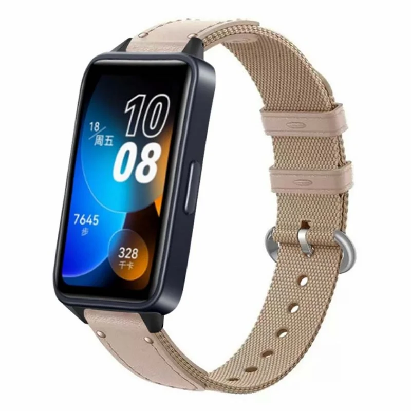 Huawei Band 8 Replacement Watch Band Quick Release Canvas Watch Strap with Alloy Buckle